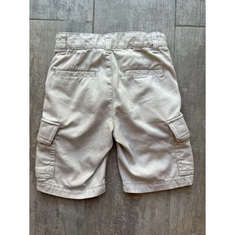 Gap Kids Toddler Boy Cargo Shorts Khaki Tan Cotton Everyday Casual Dressy 5 Slim